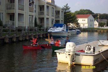 Two boats racing at practice